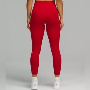 Lululemon Fast and Free High-Rise Tight 25" size 8. In the color “dark red”.
